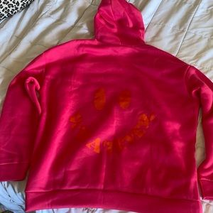 “whatever” smiley hoodie